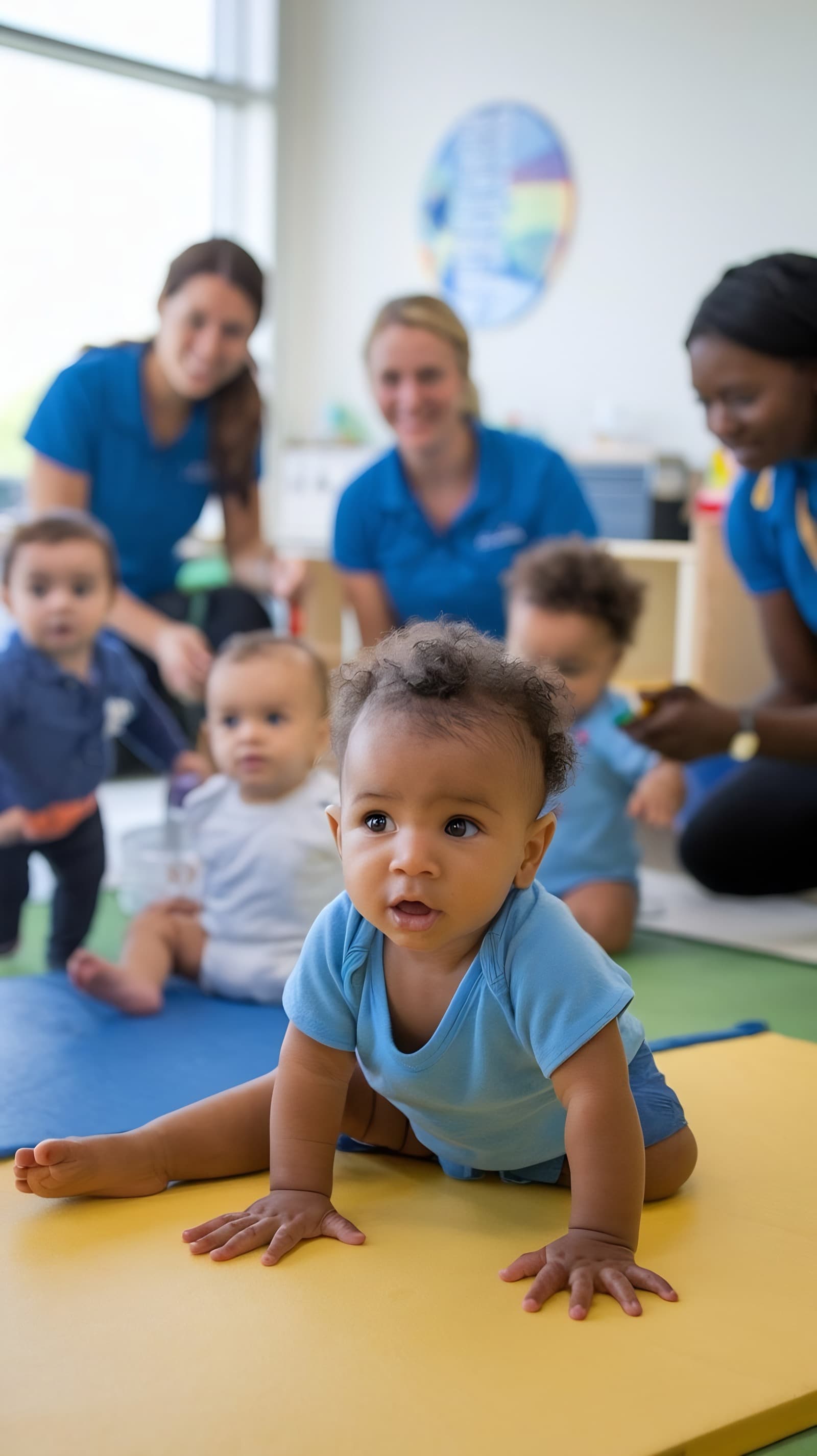 Diverse children learning together in a New Jersey daycare classroom
