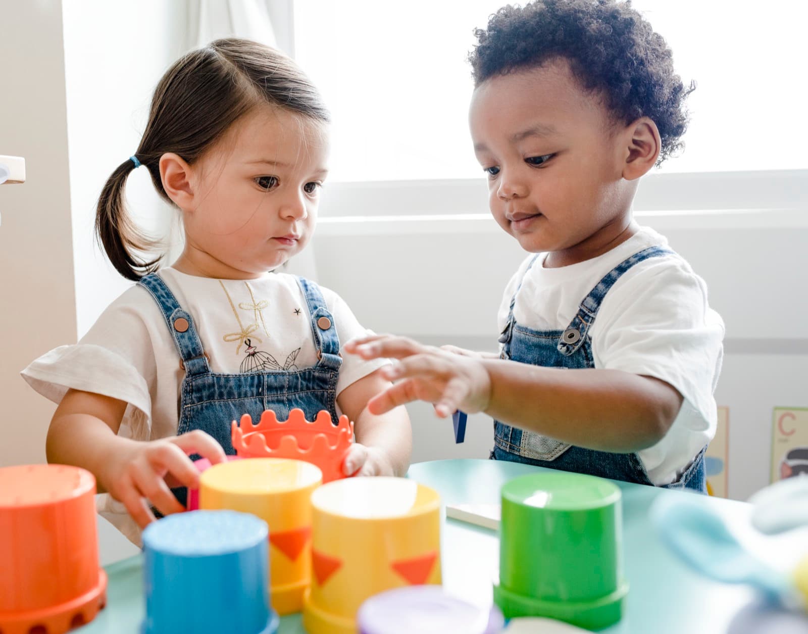 Kids at a learning center in New Jersey daycare